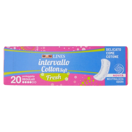Lines intervallo Cotton Soft Fresh proteggislip Regular Disteso 20 pz